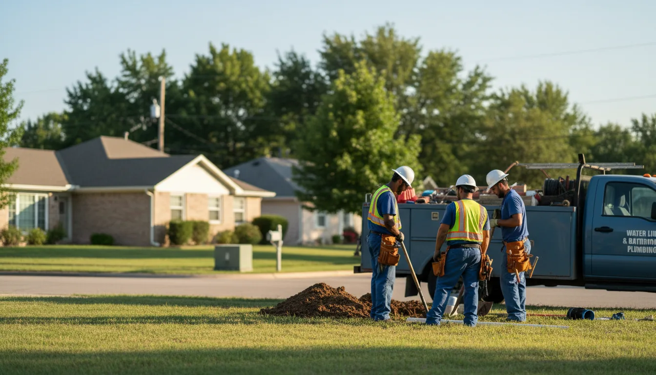 Residential water line and bathroom plumbing service in Lena, LA
